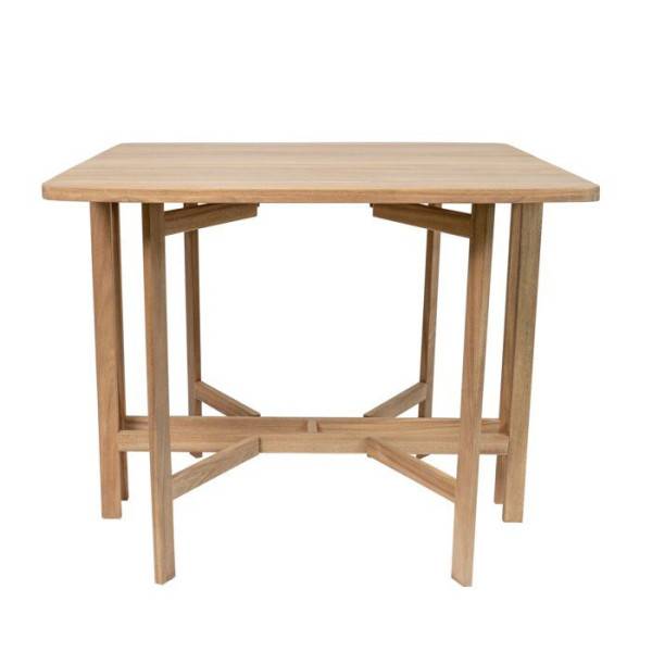 Table de jardin - FERRET - Pliante - Bois d'Acacia FSC - 21/55/90 x 90 x 75 cm - 4 personnes - Image 1