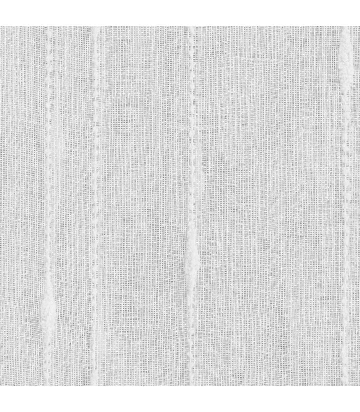 Voilage à œillets Blanc avec fines rayures en relief 140 x 260 cm - Image 3