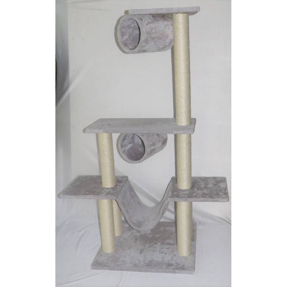Arbre a chat Amédéo, couleur gris clair,  hauteur 140 cm, pour chat - Image 9
