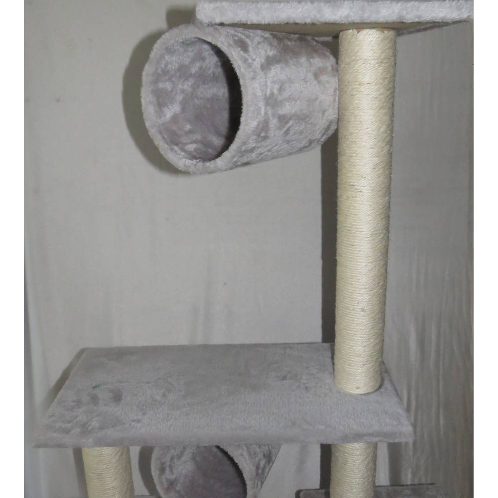 Arbre a chat Amédéo, couleur gris clair,  hauteur 140 cm, pour chat - Image 6