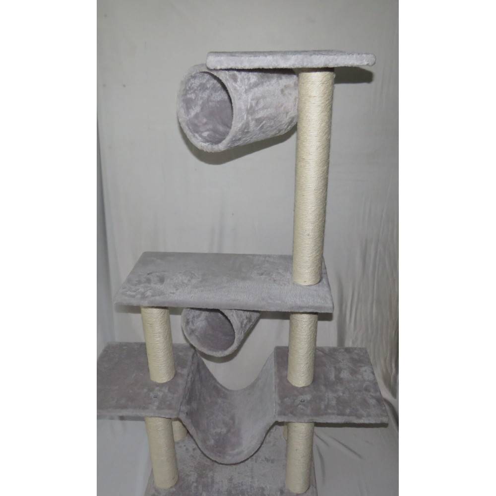 Arbre a chat Amédéo, couleur gris clair,  hauteur 140 cm, pour chat - Image 7