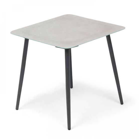 Oviala - Lot de 2 tables basses de jardin en acier gris Costa Rica - Oviala - Image 2