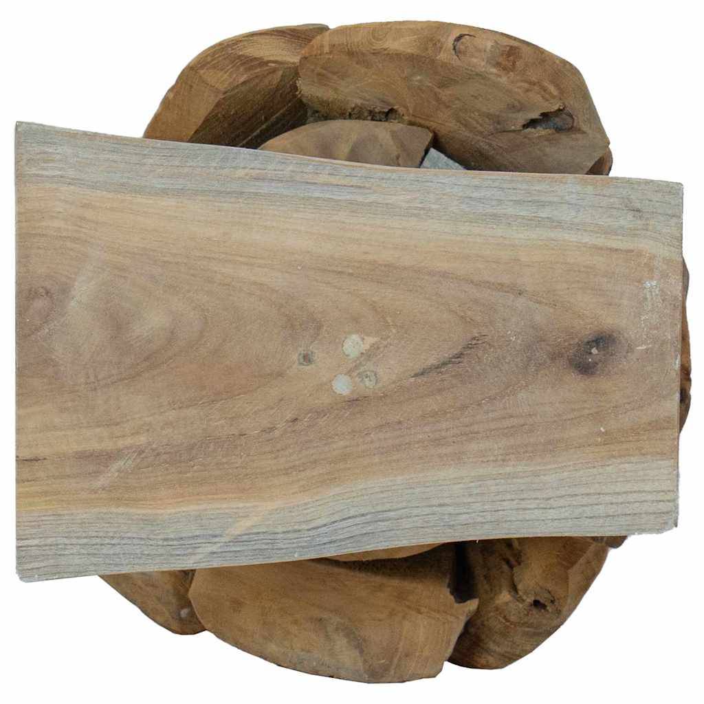 Sapin de Noël rustique en bois de teck massif décoration naturelle 60 cm – ComfortXL Outdoor Living - Image 9