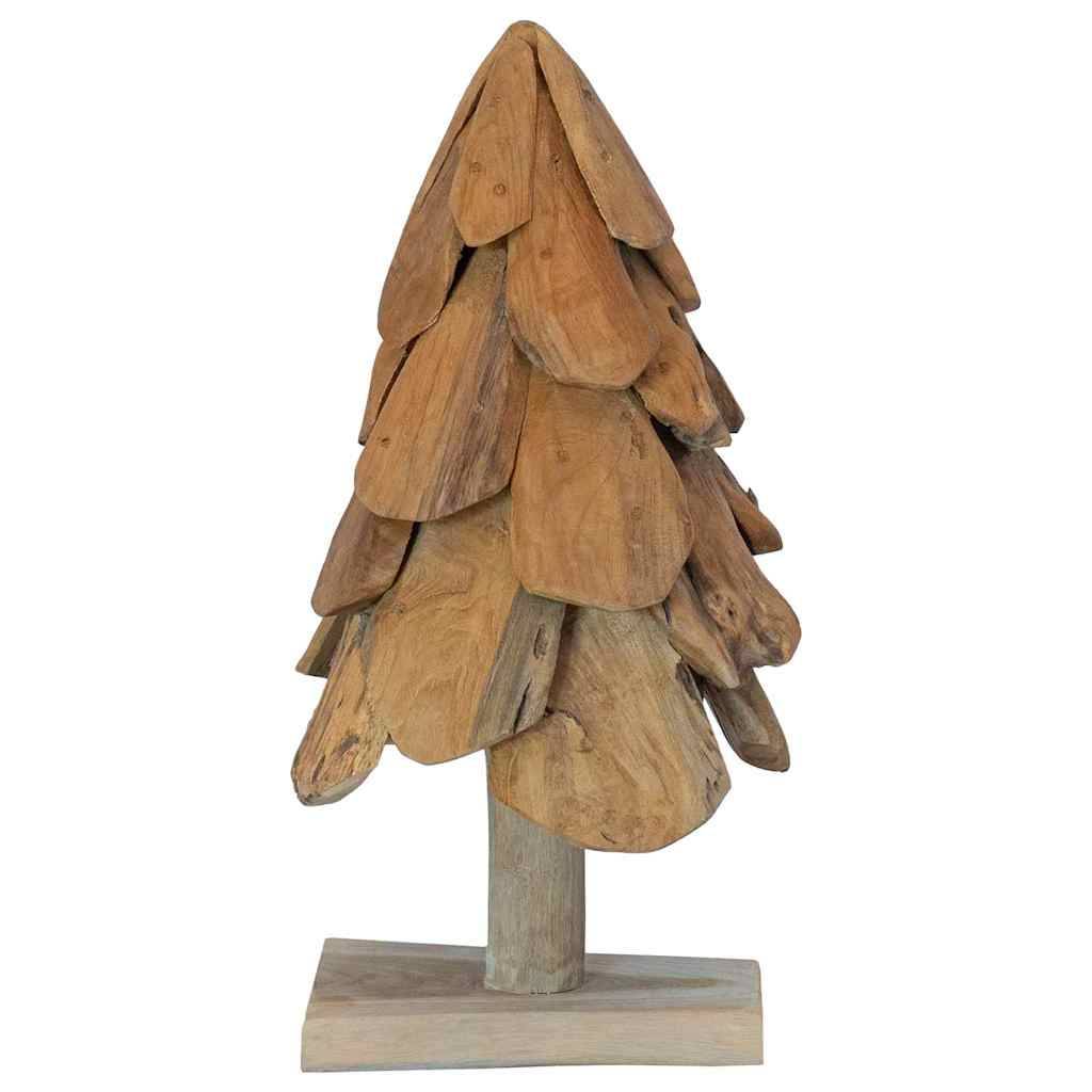 Sapin de Noël rustique en bois de teck massif décoration naturelle 60 cm – ComfortXL Outdoor Living - Image 6