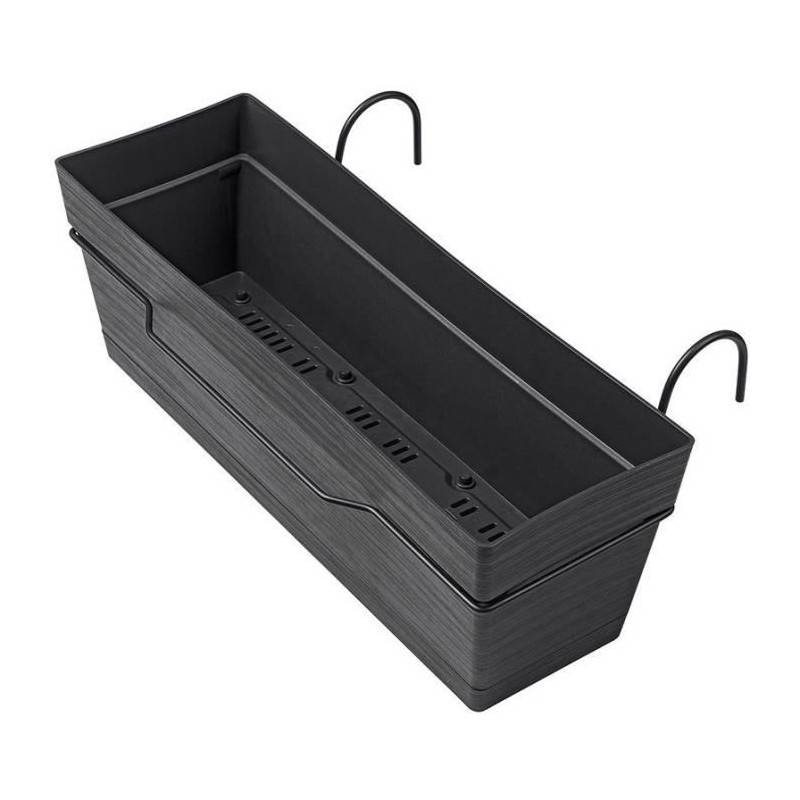 Deroma - Jardiniere - Deroma - Kit Jardiniere Save R - 10l - 49cm - Gris Foncé - Image 1
