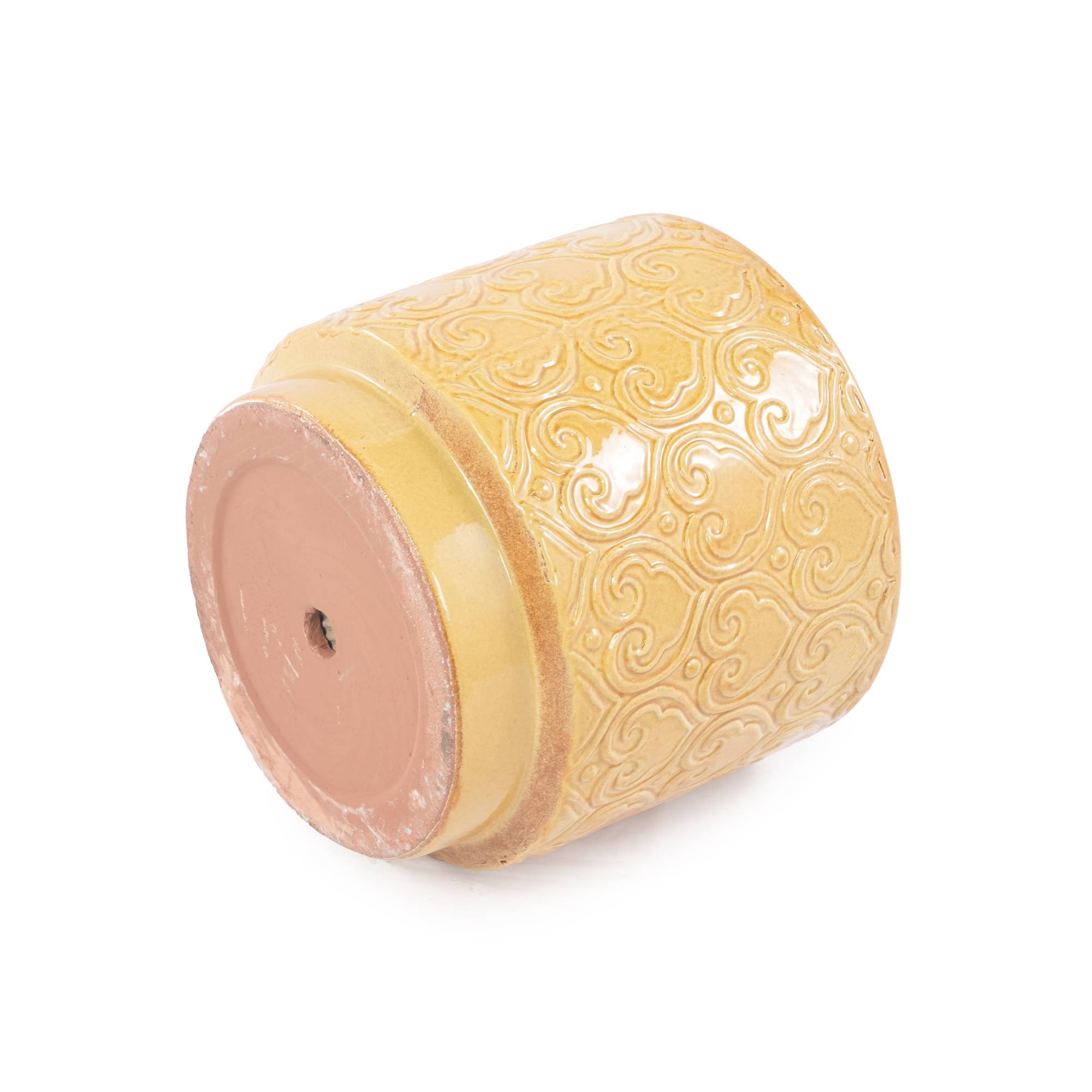 ComfortXL - Mini pot de fleurs en céramique Ø19 cm jaune chaud pour herbes et succulentes - ComfortXL Outdoor Living - Image 3