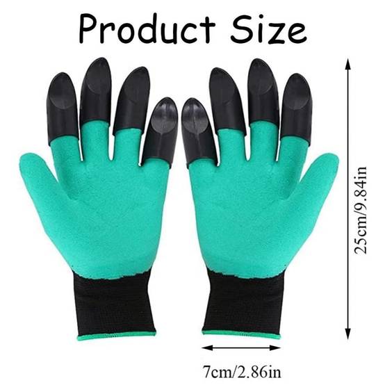 Lot de 2 gants de jardin avec griffes - Imperméables & antidérapants - Taille femme - Living123 - Image 5