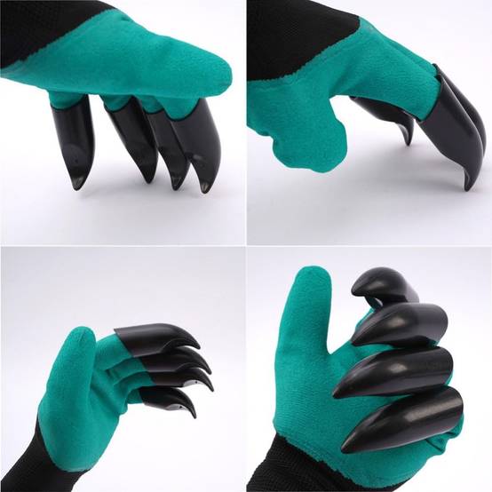 Lot de 2 gants de jardin avec griffes - Imperméables & antidérapants - Taille femme - Living123 - Image 6