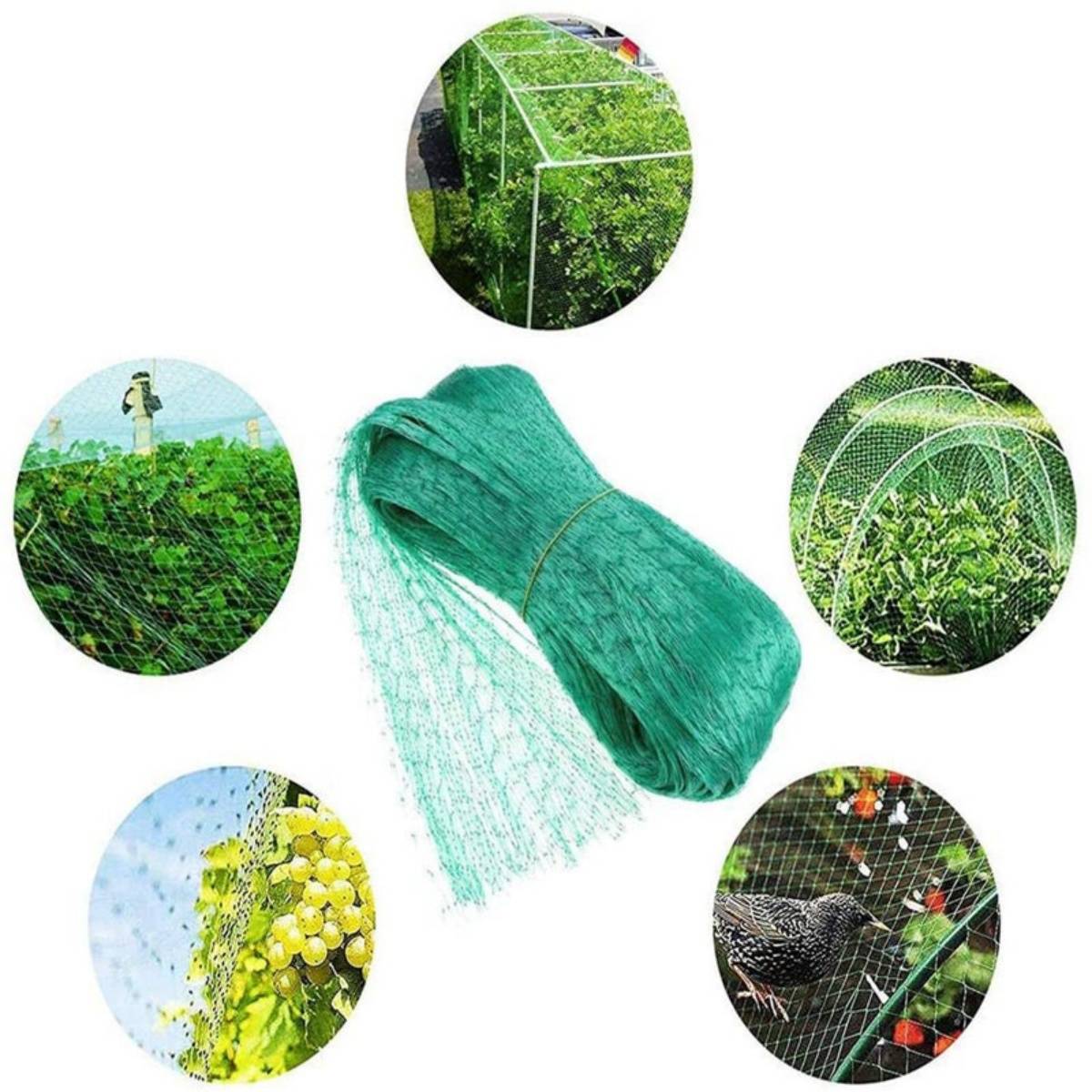 Filet de protection anti-oiseaux vert 4x10mMCBOSON - Image 1