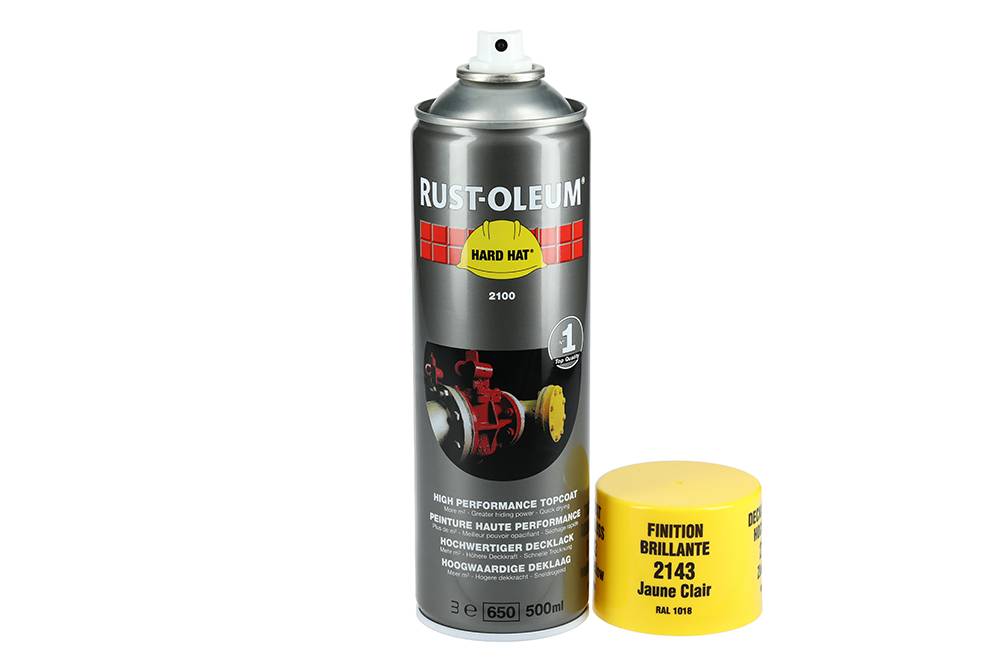 Couche de finition Hard Hat Ral-couleurs jaune zinc RAL 500ml - RUST-OLEUM - 2143 - Image 3