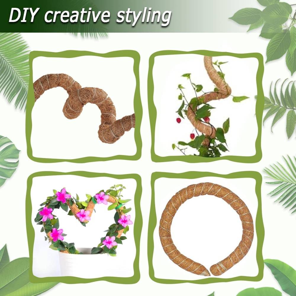 DtopbuyAge - Tuteur en fibre de coco 160cm - Pliable pour Monstera/Pothos - Support naturel plantes grimpantes - DtopbuyAge - Image 4