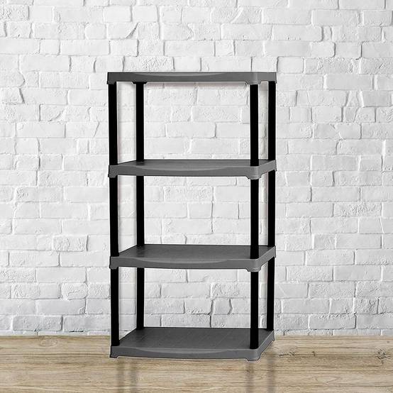 Dmora - Armoire d'extérieur Dbellucc, Étagère extérieure, Armoire de balcon polyvalente, Armoire d'extérieur, Anthracite, 70x30h133 cm - Dmora - Image 2