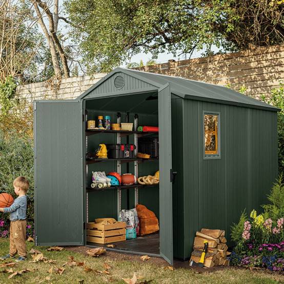 Keter - Abri de jardin en résine 4,5 m² Keter DARWIN 6x8 Vert - Image 3