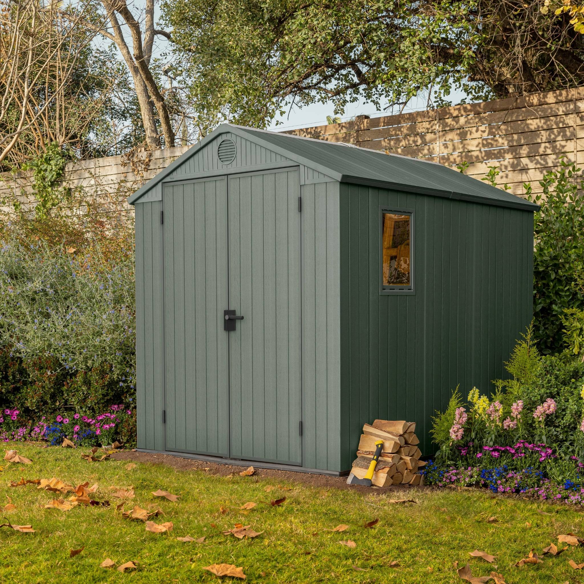 Keter - Abri de jardin en résine 4,5 m² Keter DARWIN 6x8 Vert - Image 2