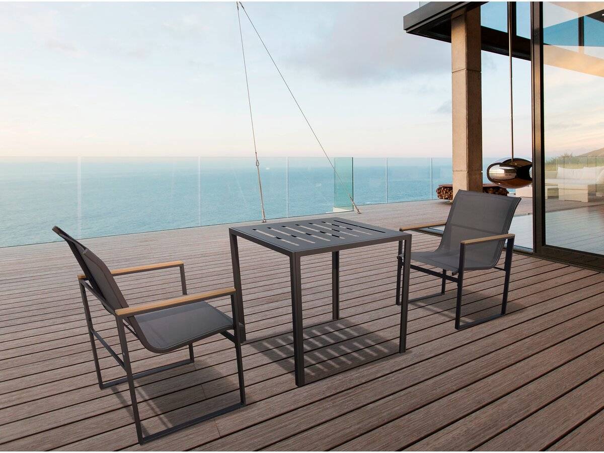 Habitat Et Jardin - Salon De Jardin Balcon "liam" - 2 Places - Marron/gris -habitat Et Jardin - Image 2
