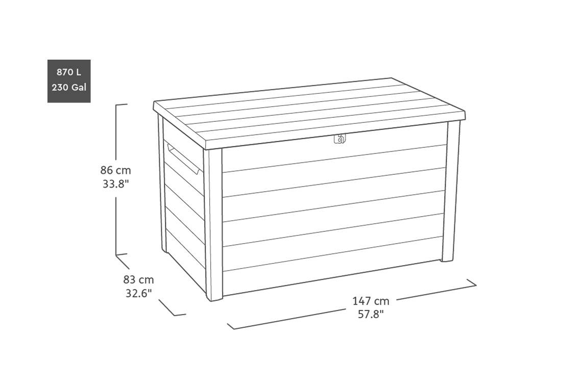 Keter - Coffre de jardin Signature 870L - Aspect bois Douglas - KETER - Image 4
