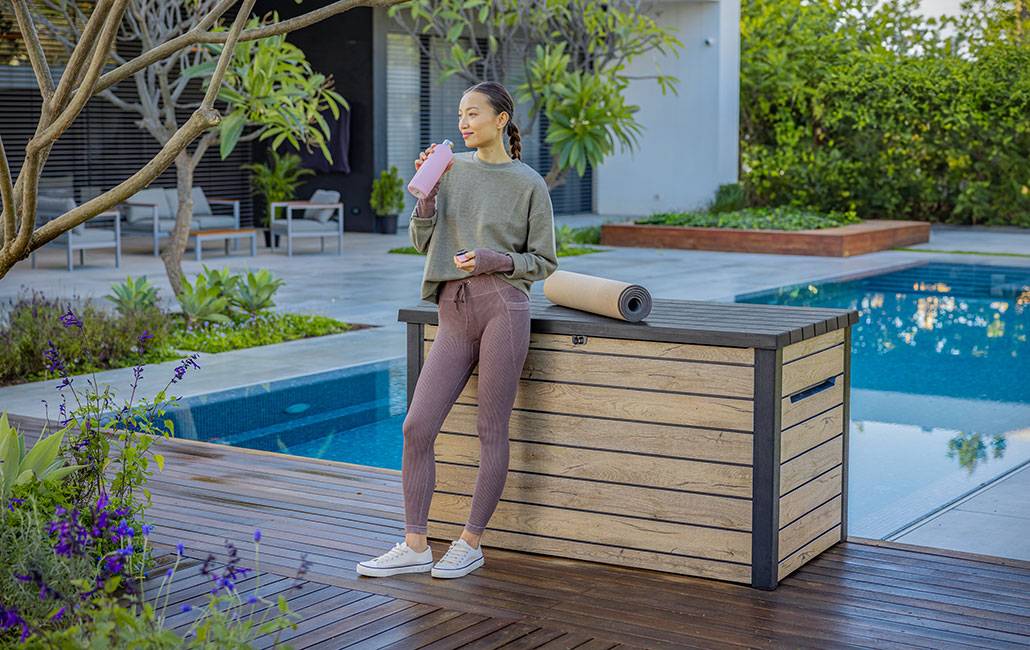 Keter - Coffre de jardin Signature 870L - Aspect bois Douglas - KETER - Image 3