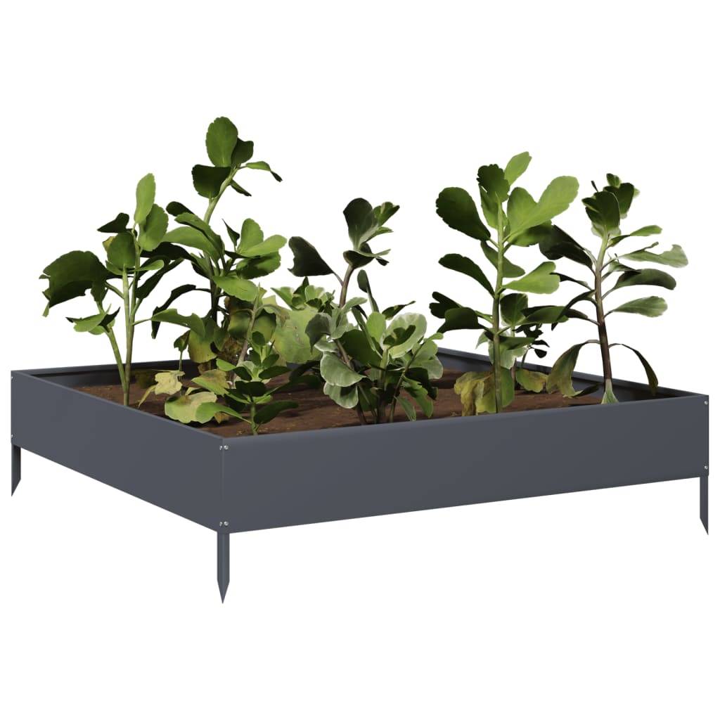 PANGIVO - Lit surélevé de jardin acier anthracite 100 x 100 x 26 cm - PANGIVO - Image 3