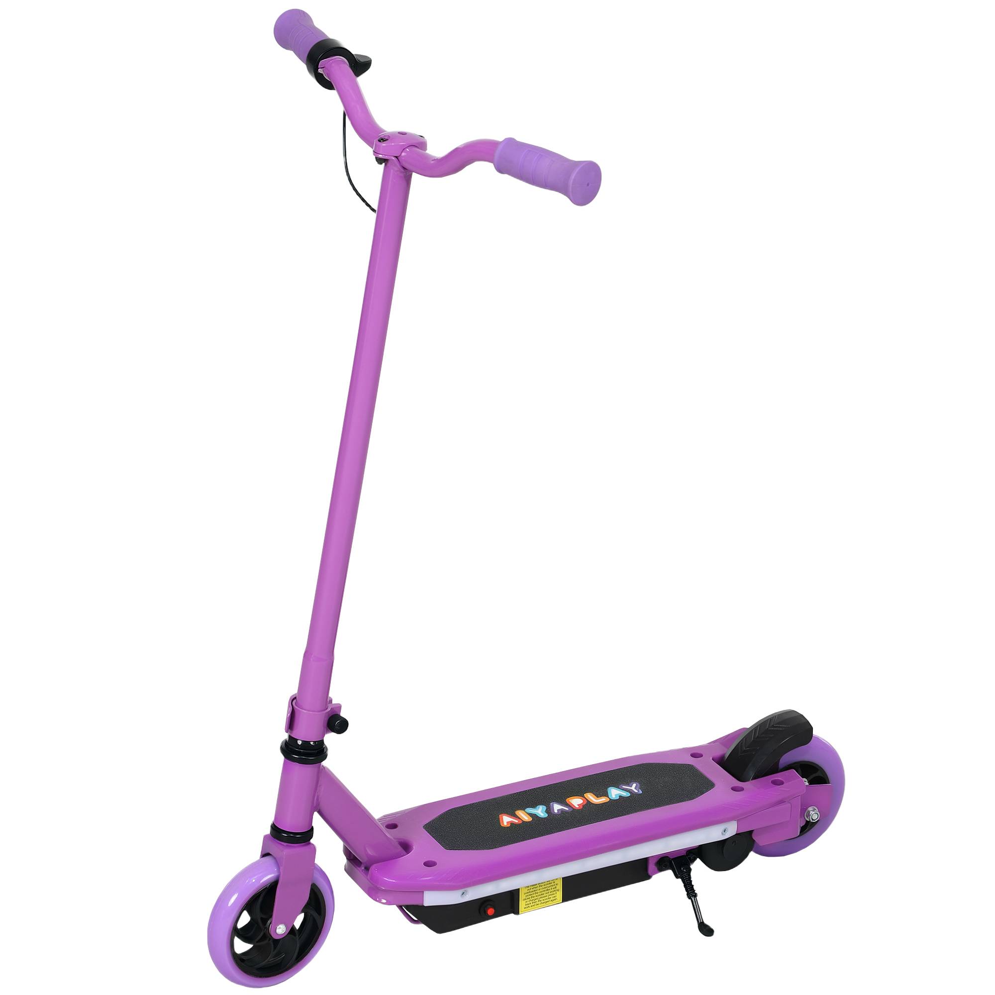 Sans Marque - Trottinette électrique enfants 6-14 ans 10 km/h lumières LED colorées frein électrique violet - Image 2