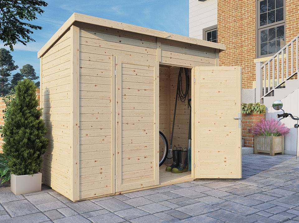 Abri de jardin bois MIDWAY 2 - 244 x 121 cm - Cabane de jardin - Cabanon - Image 1