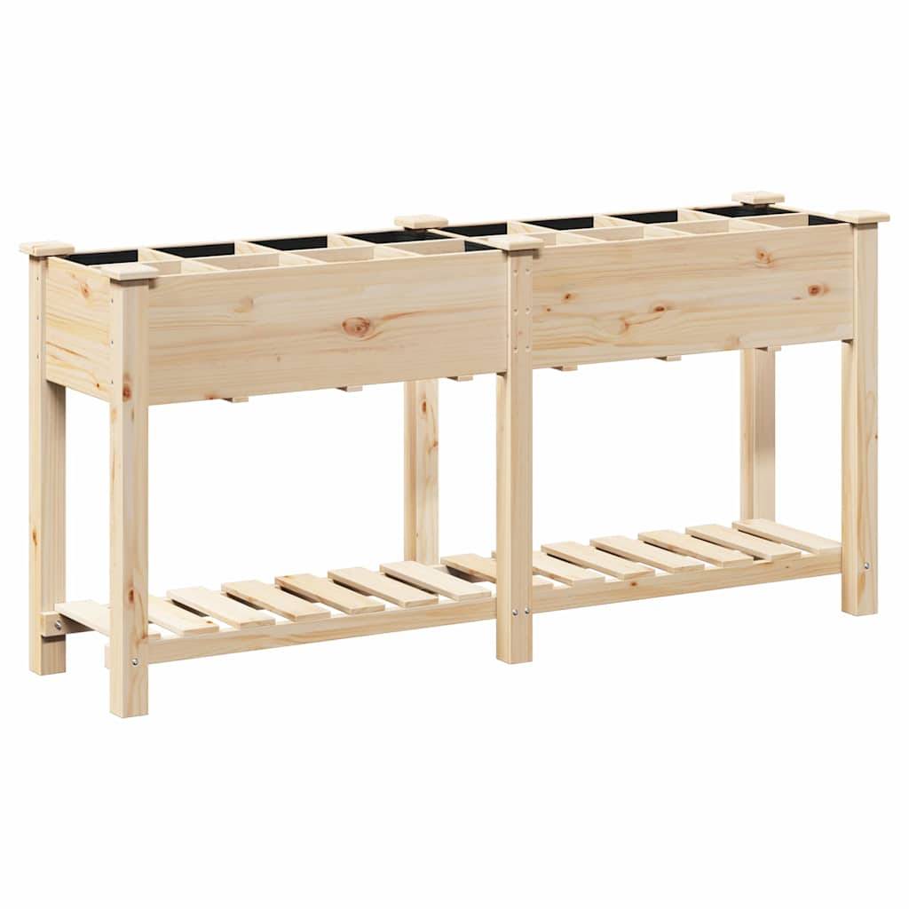Cache-pot, Pot De Fleurs avec étagère Beige 161.5 x 45 x 76.5 cm g367 - Image 7