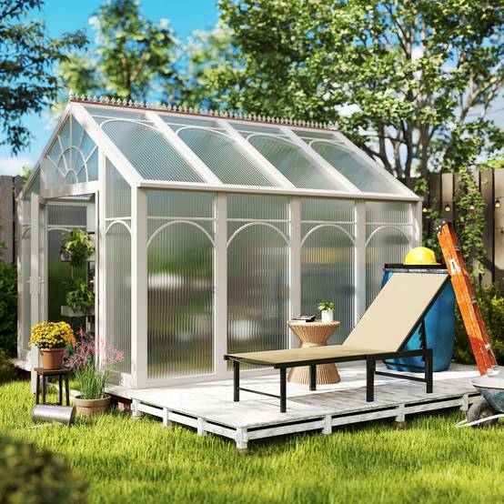 Chaise longue de jardin inclinable avec dossier réglable 4 positions et structure en acier 166 x 60 x 84 cm Kaki - Image 9