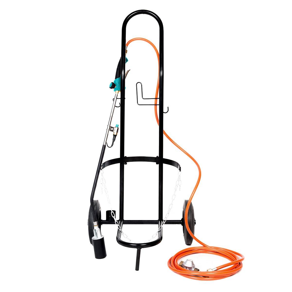 Desherbeur thermique Tuyau 5m Bruleur 50 mm Détendeur Propane Chariot à roues Allumage piezo INTEC - Image 5