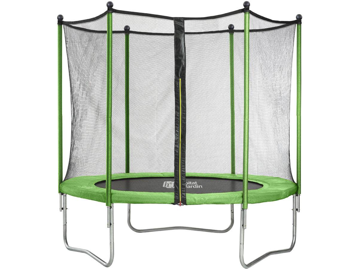 Trampoline "yoopi" - ø 2.44 M - Avec Filet + échelle + Couverture + Kit D'ancrage -habitat Et Jardin - Image 2