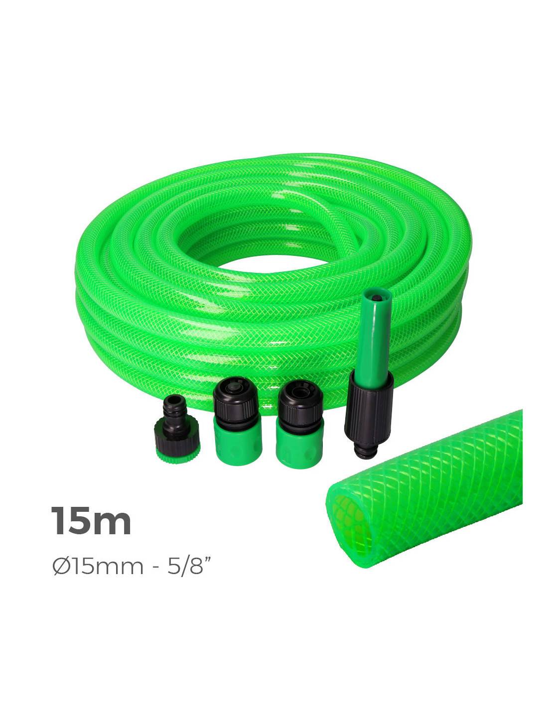 Kit Tuyau Arrosage Anti-torsion Edm 15m Tuyau Anti-torsion Complet 15m - Edm - Image 1