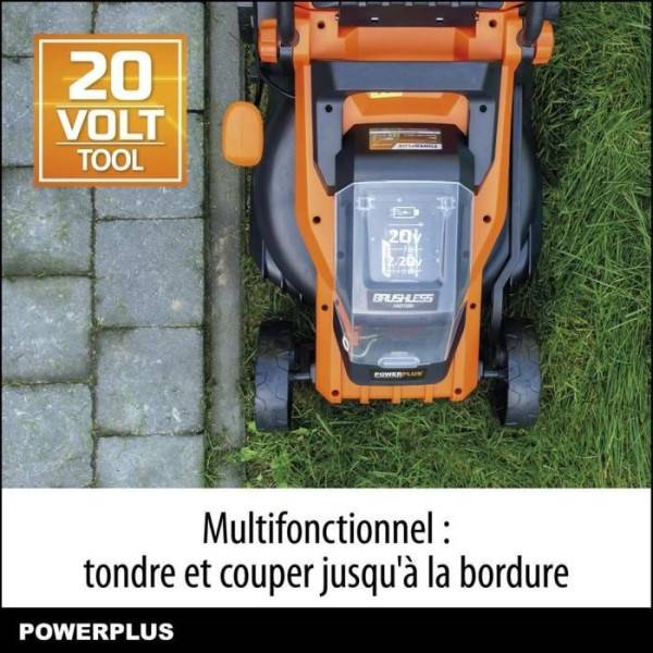 Tondeuse a Gazon a batterie 20V 34 cm de coupe DUAL POWER POWDPGLWS1 - Batterie 4Ah et chargeur inclus - Moteur brushless - Image 2