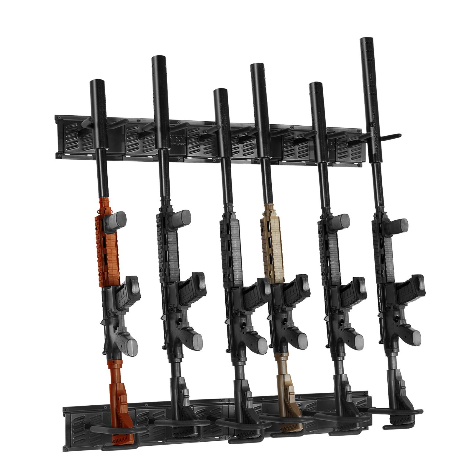 VEVOR Râtelier armes vertical 6 emplacements, métal, charge 81,6 kg. Support mural fusils.