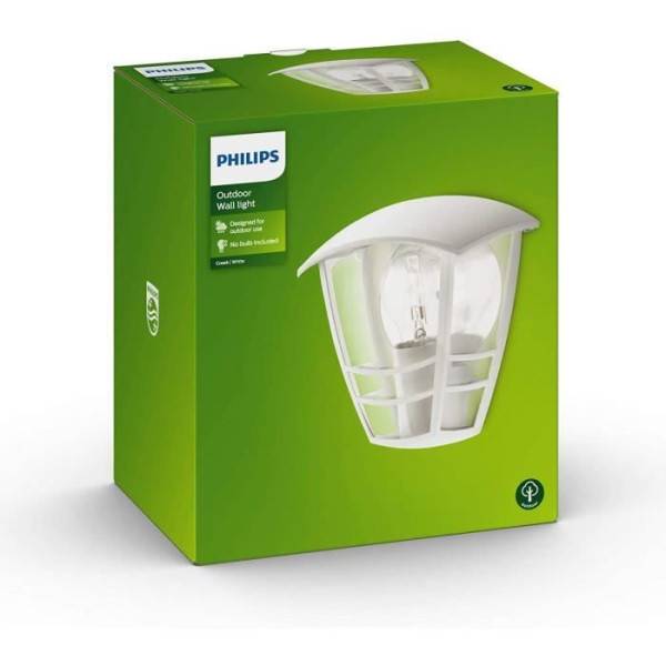 Philips - CREEK-Applique murale d'extérieur Métal H19,5cm Blanc Philips