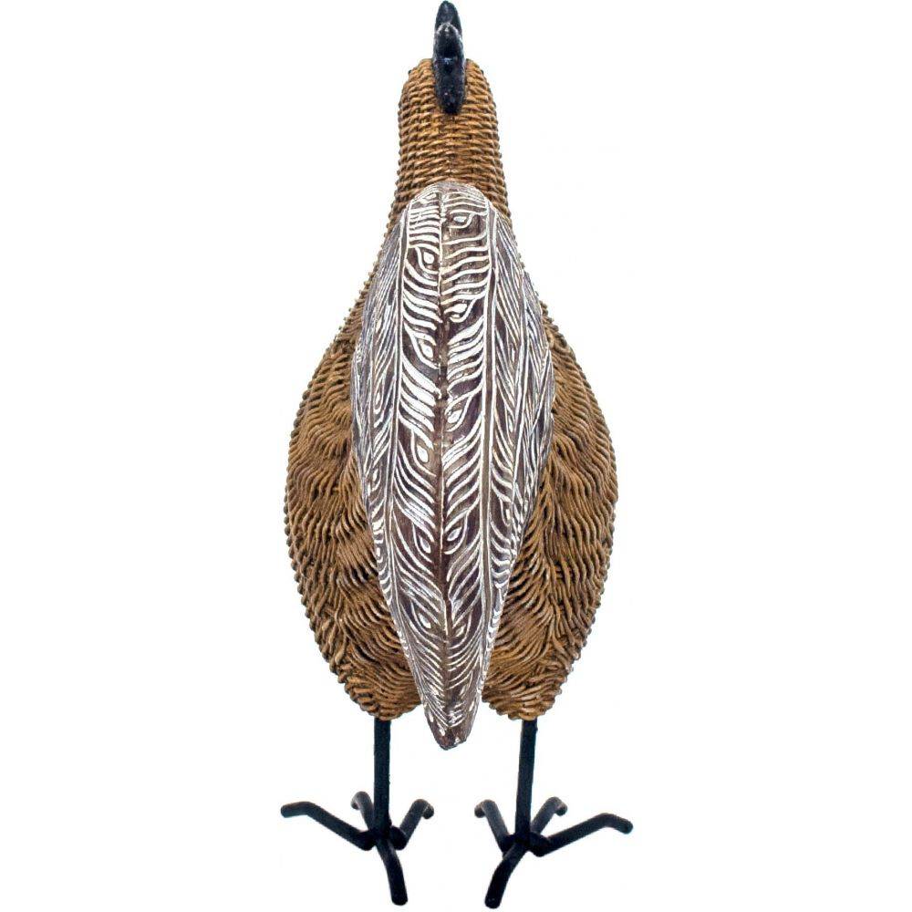 Origen - Coq décoratif en résine et résine tressée - Image 4