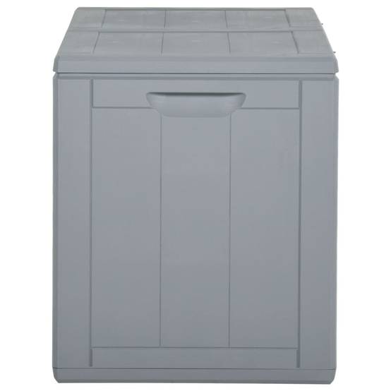 Coffre boîte meuble de jardin rangement 180 litres gris PP rotin - Image 3