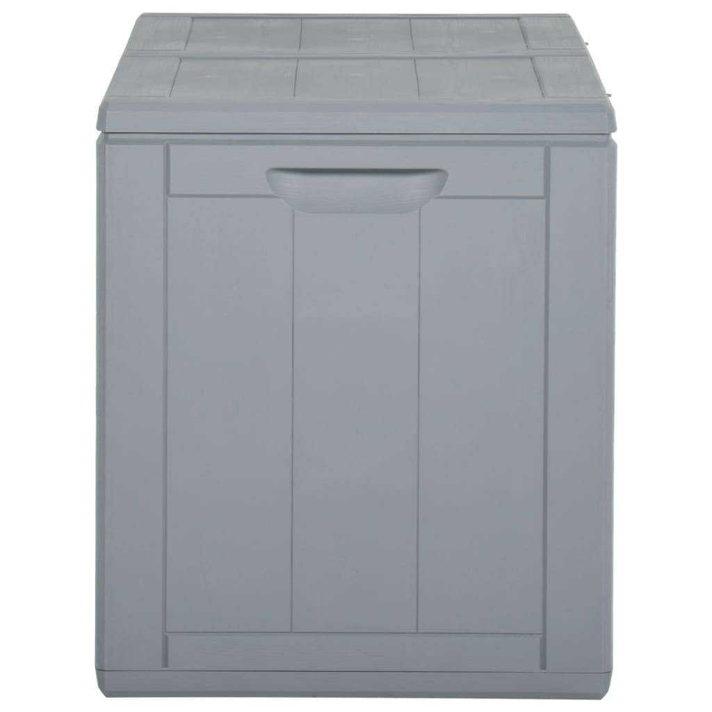 Coffre boîte meuble de jardin rangement 180 litres gris PP rotin - Image 3