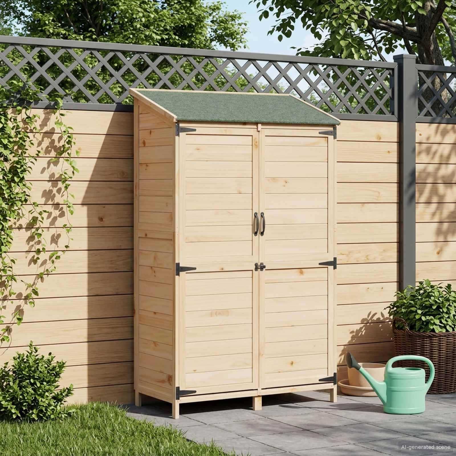 PANGIVO - Abri de jardin bois de sapin naturel 106.5 x 56 x 176 cm - PANGIVO - Image 1