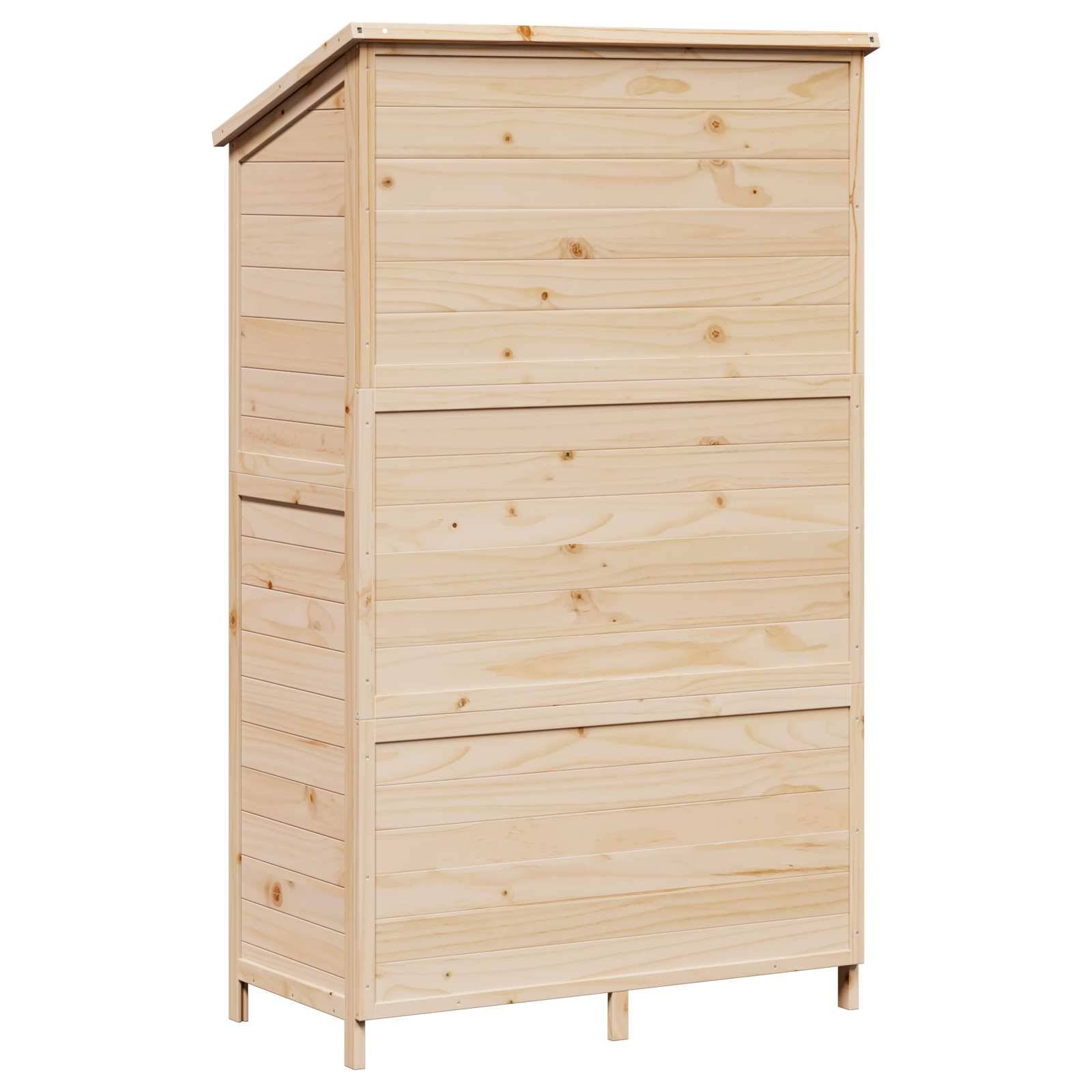 PANGIVO - Abri de jardin bois de sapin naturel 106.5 x 56 x 176 cm - PANGIVO - Image 6