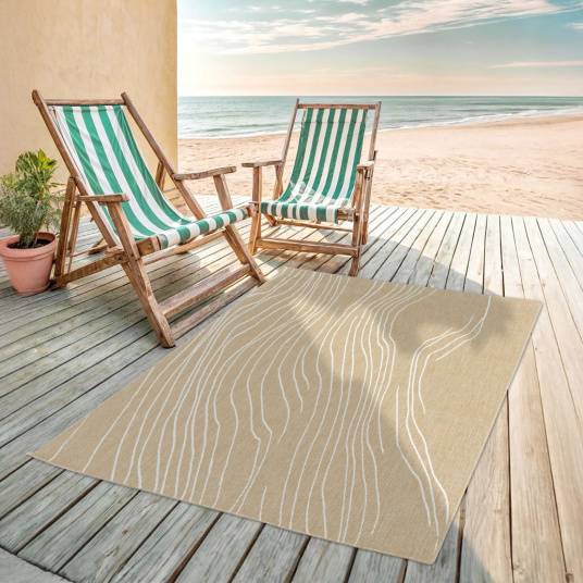 Decoweb - Tapis d'extérieur ou d'intérieur - Riviera - Beige et crème - 80 x 150 cm - Decoweb - Image 2