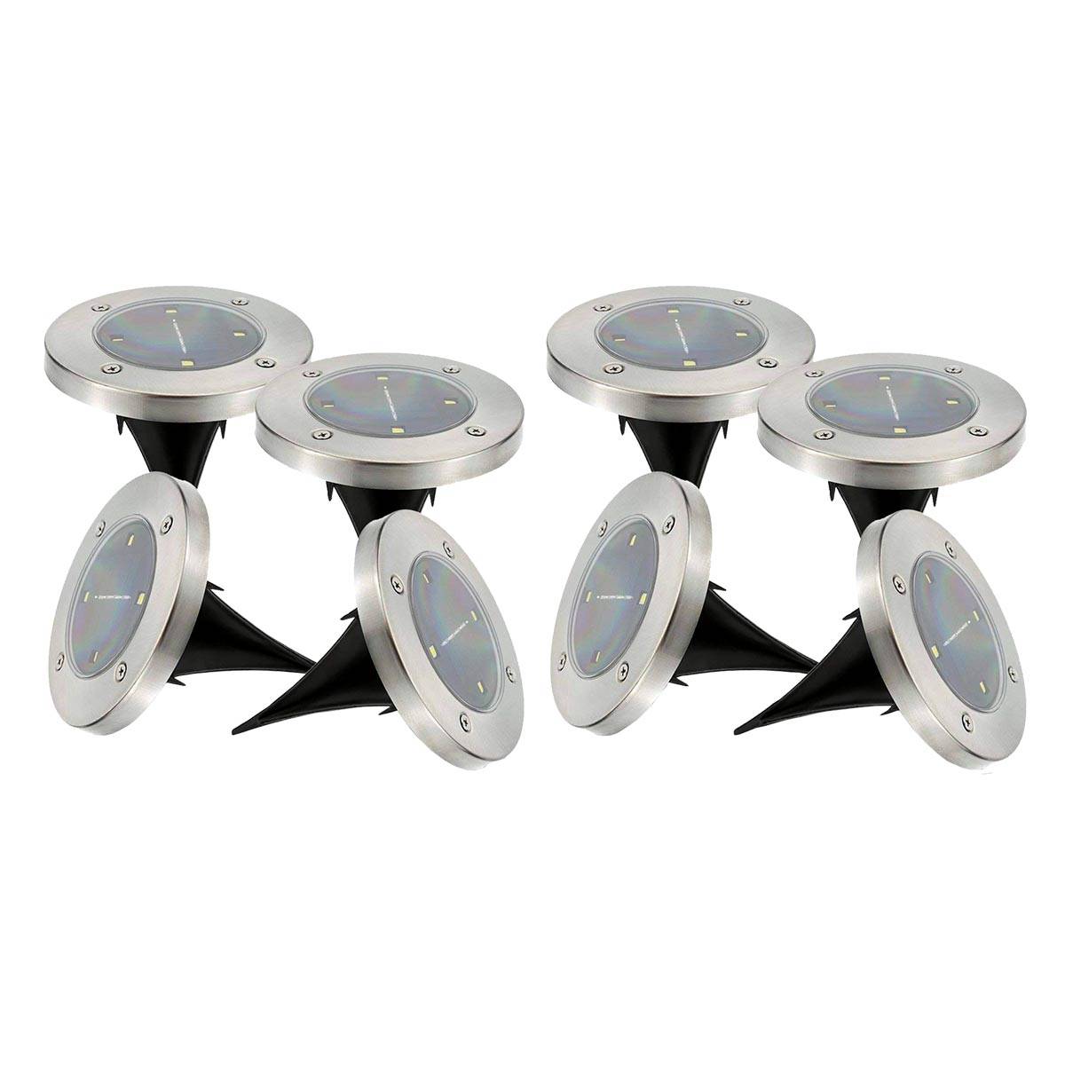 Lumisky - 8 Balises solaires rondes DECKY D12cm 40LM - Image 1