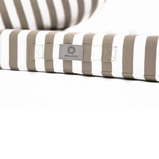 Coussins pour salon de jardin déhoussable 50x50cm Rayure beige - Déco arts - Image 6
