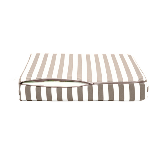 Coussins pour salon de jardin déhoussable 50x50cm Rayure beige - Déco arts - Image 8