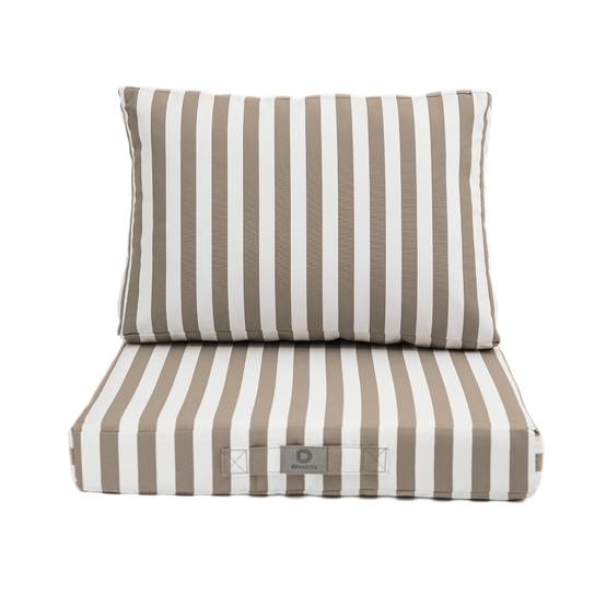 Coussins pour salon de jardin déhoussable 50x50cm Rayure beige - Déco arts - Image 3