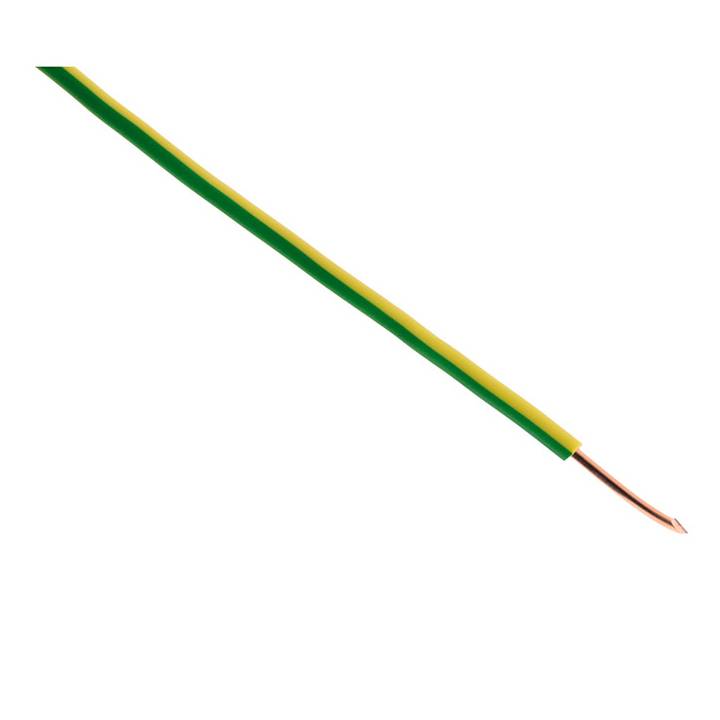 Zenitech - Câble électrique HO7V-U 1,5 mm2 jaune-vert 25 m - Image 2