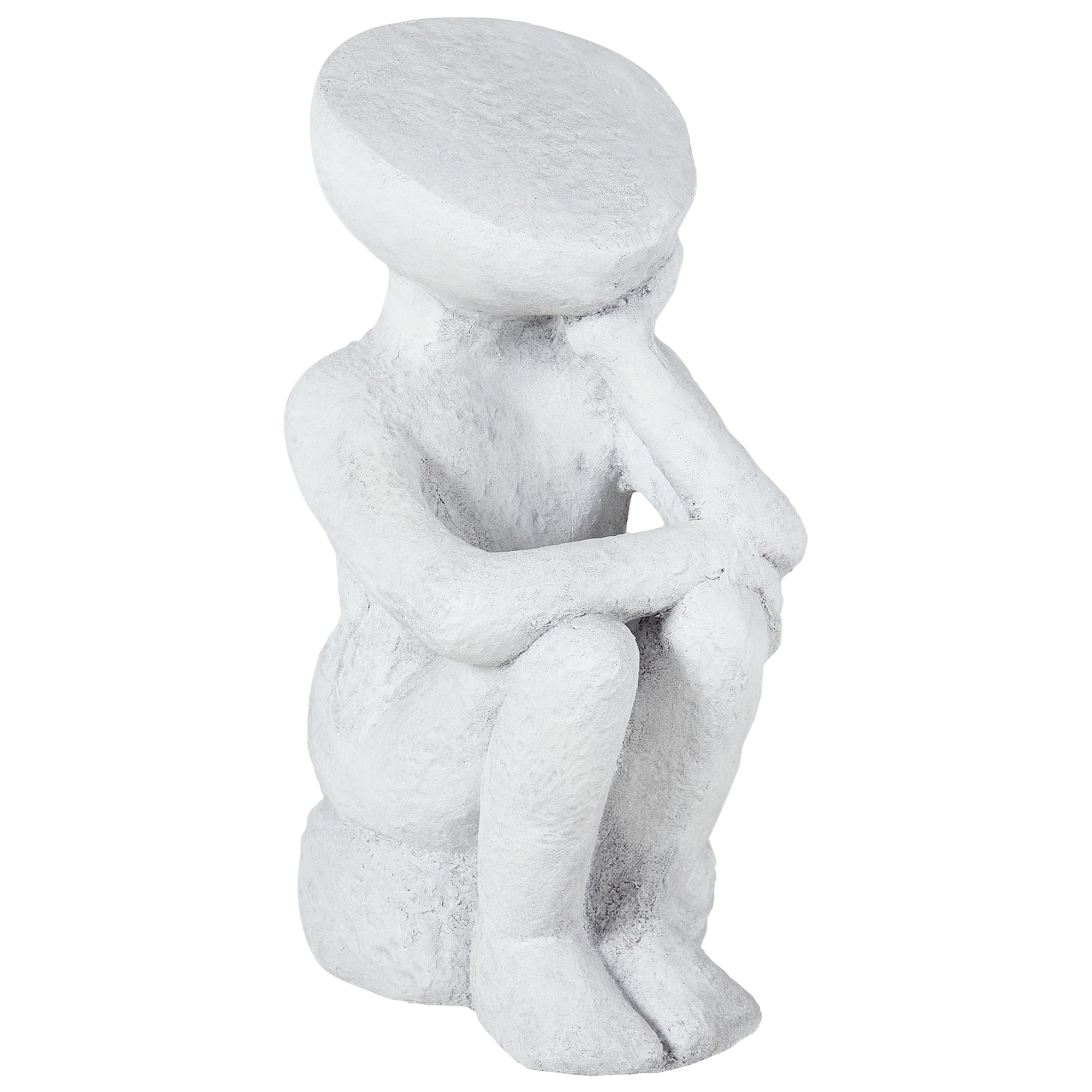 Statue de jardin Fibre d'argile Gris FRIA - Beliani - Image 1