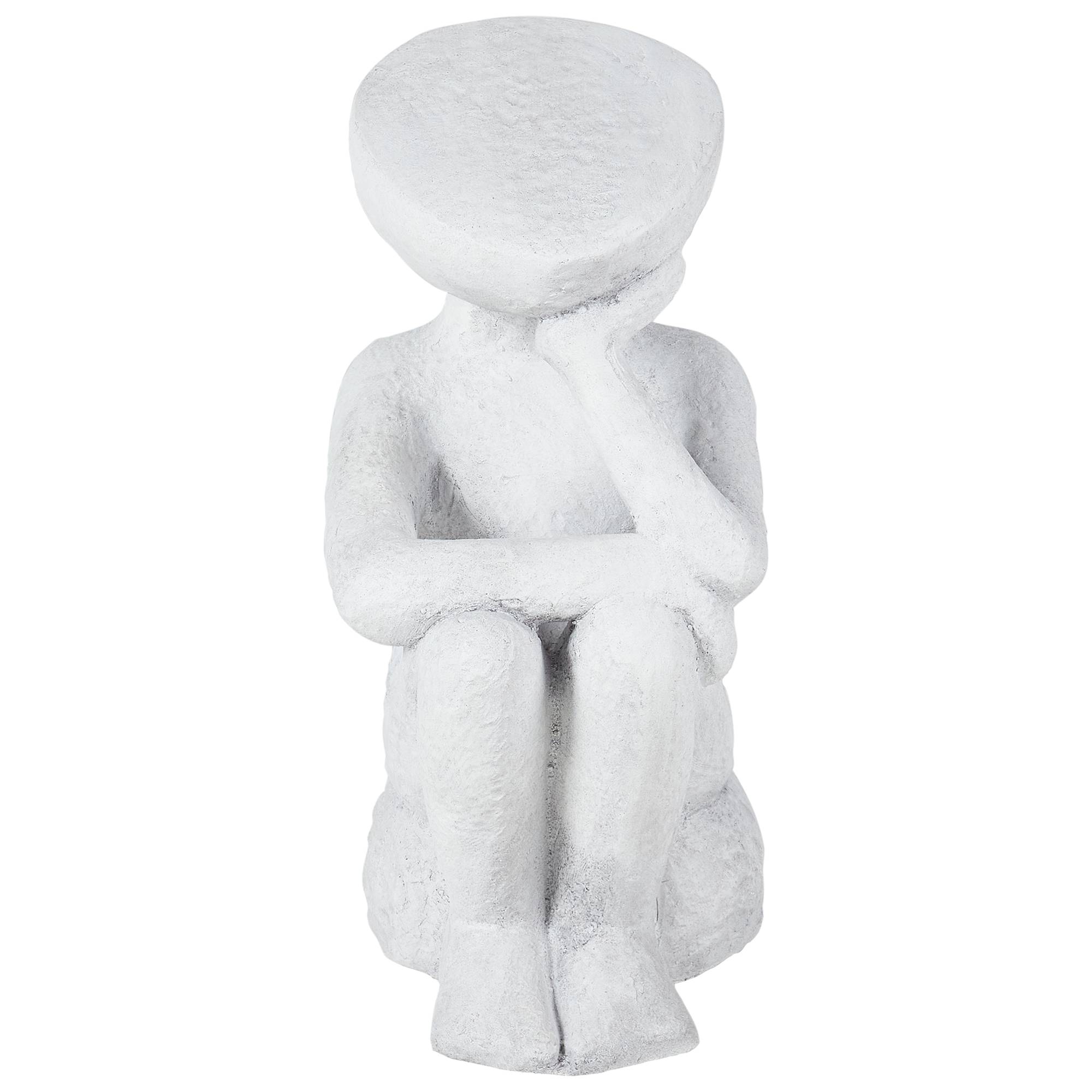 Statue de jardin Fibre d'argile Gris FRIA - Beliani - Image 4