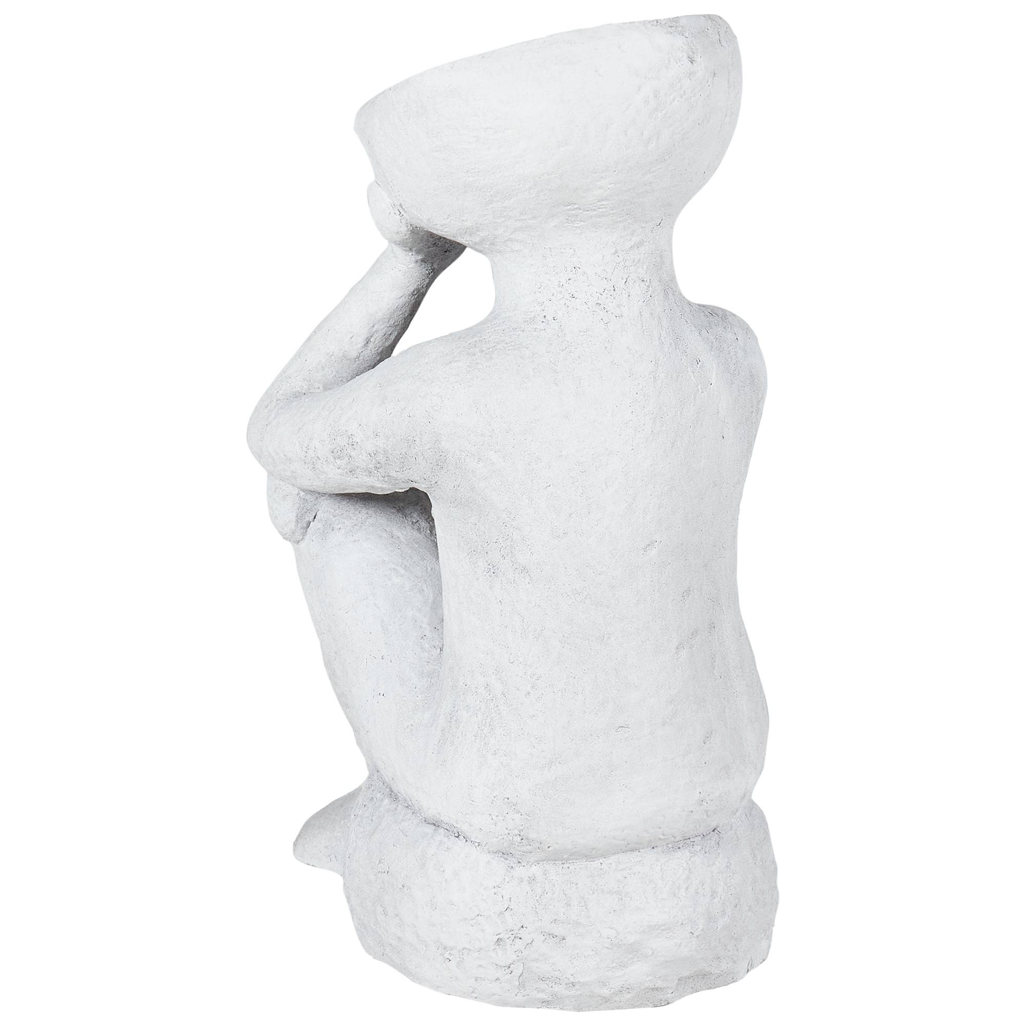 Statue de jardin Fibre d'argile Gris FRIA - Beliani - Image 5