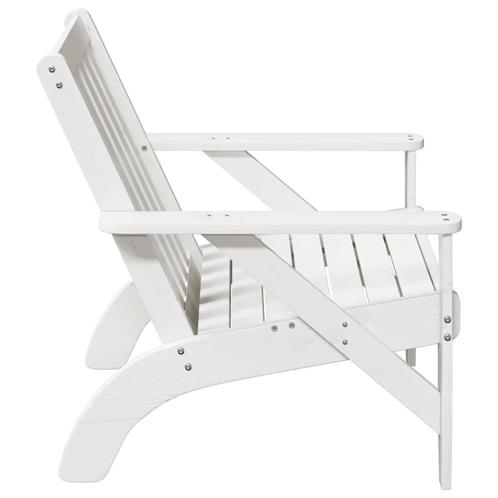 ComfortXL - Chaise Adirondack en Bois de Pin Massif Fauteuil de Jardin Relax pour Terrasse Blanc – ComfortXL Outdoor Living - Image 4