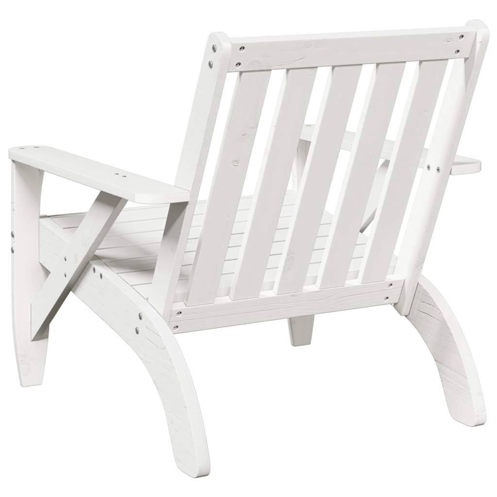 ComfortXL - Chaise Adirondack en Bois de Pin Massif Fauteuil de Jardin Relax pour Terrasse Blanc – ComfortXL Outdoor Living - Image 5