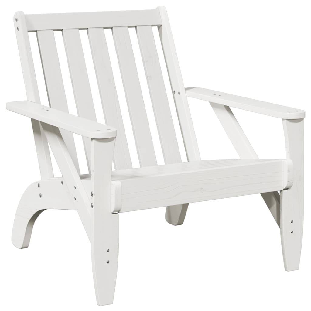 ComfortXL - Chaise Adirondack en Bois de Pin Massif Fauteuil de Jardin Relax pour Terrasse Blanc – ComfortXL Outdoor Living - Image 2
