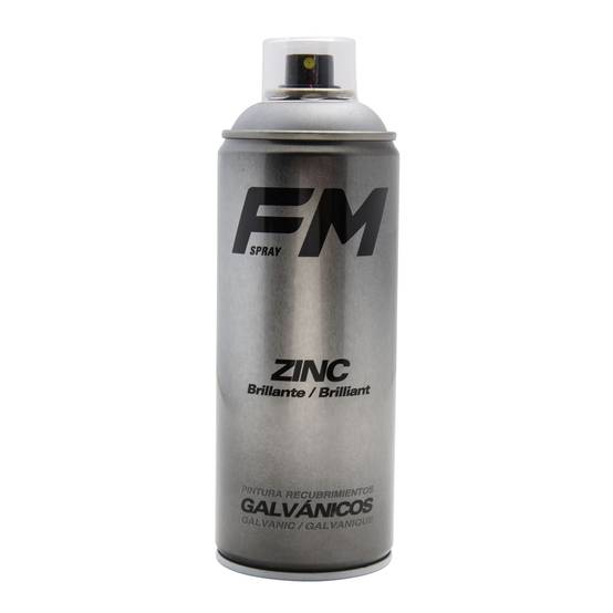 Bombe spray revêtement zinc brillant 400ml - Image 1